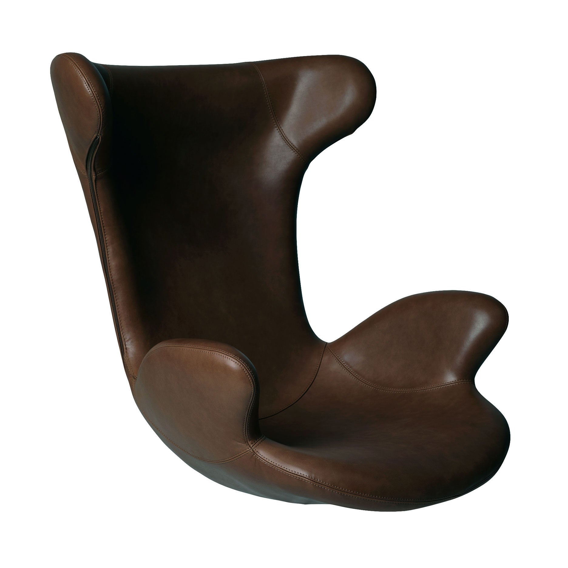 Victor loungestol læder m. sort drejesokkel